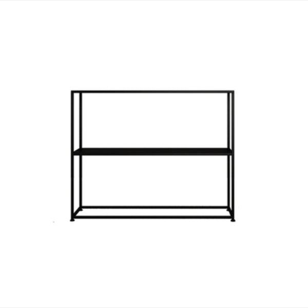 Metal Open Back Bookcase Industrial Etagere Storage Bookshelf