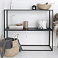 Metal Open Back Bookcase Industrial Etagere Storage Bookshelf