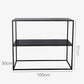 Metal Open Back Bookcase Industrial Etagere Storage Bookshelf