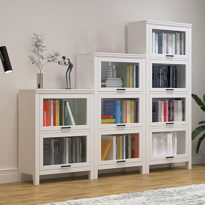 Modern Solid Wood Bookcase, Door Bookshelf for Any Room, 24" L X 12" W