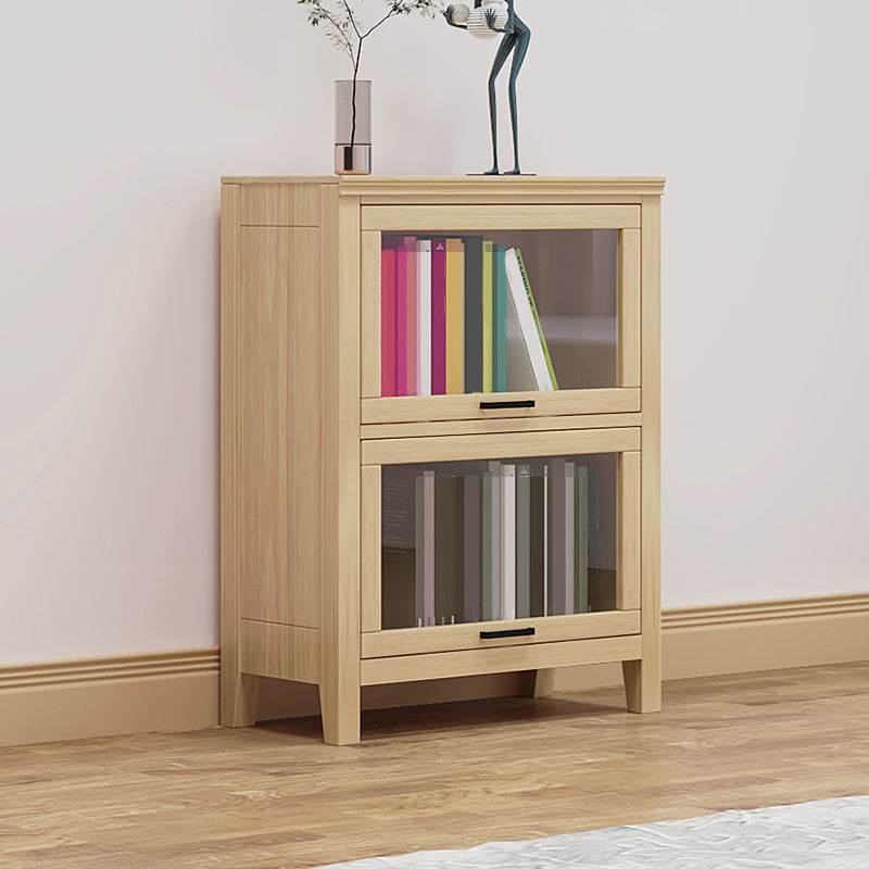 Modern Solid Wood Bookcase, Door Bookshelf for Any Room, 24" L X 12" W