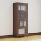 Modern Solid Wood Bookcase, Door Bookshelf for Any Room, 24" L X 12" W