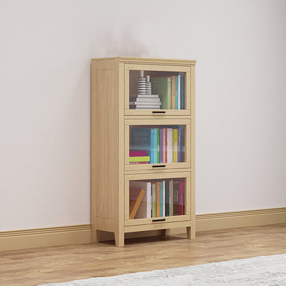 Modern Solid Wood Bookcase, Door Bookshelf for Any Room, 24" L X 12" W 23.6"L x 11.8"W x 46.9"H Wood