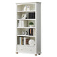 Scandinavian Wood Bookshelf Home Office Closed Back Bookcase 35.4"L x 11.8"W x 70.9"H White 1 Clearhalo 'Bookcases' 'furn' 'furn_bookcases' 'Furniture' 'Office Furniture' 5390160