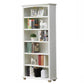 Scandinavian Wood Bookshelf Home Office Closed Back Bookcase 31.5"L x 11.8"W x 70.9"H White Drawer Not Included Clearhalo 'Bookcases' 'furn' 'furn_bookcases' 'Furniture' 'Office Furniture' 5390164