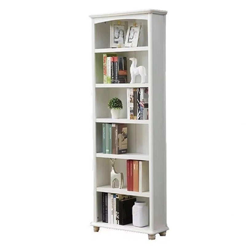 Scandinavian Wood Bookshelf Home Office Closed Back Bookcase 23.6"L x 11.8"W x 70.9"H White Drawer Not Included Clearhalo 'Bookcases' 'furn' 'furn_bookcases' 'Furniture' 'Office Furniture' 5390166