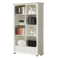 Scandinavian Wood Bookshelf Home Office Closed Back Bookcase 39.4"L x 11.8"W x 70.9"H White 2 Clearhalo 'Bookcases' 'furn' 'furn_bookcases' 'Furniture' 'Office Furniture' 5390169