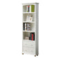 Scandinavian Wood Bookshelf Home Office Closed Back Bookcase 23.6"L x 11.8"W x 70.9"H White 2 Clearhalo 'Bookcases' 'furn' 'furn_bookcases' 'Furniture' 'Office Furniture' 5390175