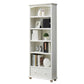 Scandinavian Wood Bookshelf Home Office Closed Back Bookcase 27.6"L x 11.8"W x 70.9"H White 1 Clearhalo 'Bookcases' 'furn' 'furn_bookcases' 'Furniture' 'Office Furniture' 5390182