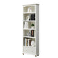 Scandinavian Wood Bookshelf Home Office Closed Back Bookcase 23.6"L x 11.8"W x 70.9"H White 1 Clearhalo 'Bookcases' 'furn' 'furn_bookcases' 'Furniture' 'Office Furniture' 5390185