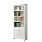 Scandinavian Wood Bookshelf Home Office Closed Back Bookcase 31.5"L x 11.8"W x 70.9"H Off-White Drawer Not Included Clearhalo 'Bookcases' 'furn' 'furn_bookcases' 'Furniture' 'Office Furniture' 5390187