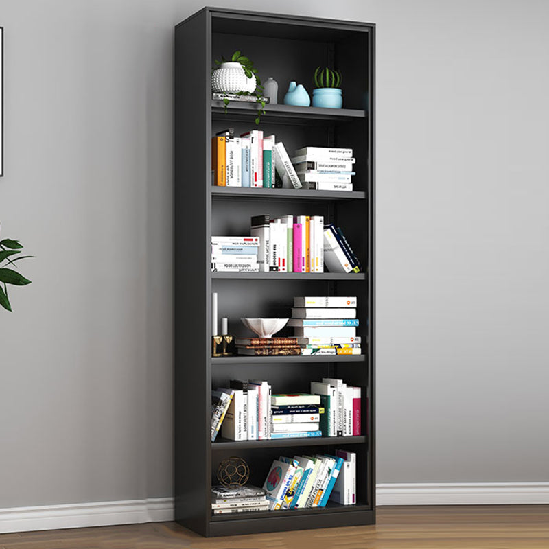 Modern Iron Bookcase, Geometric Bookshelf for Any Room, 13" W 25.6"L x 13"W x 70.9"H Black Clearhalo 'Bookcases' 'furn' 'furn_bookcases' 'Furniture' 'Office Furniture' 5390212
