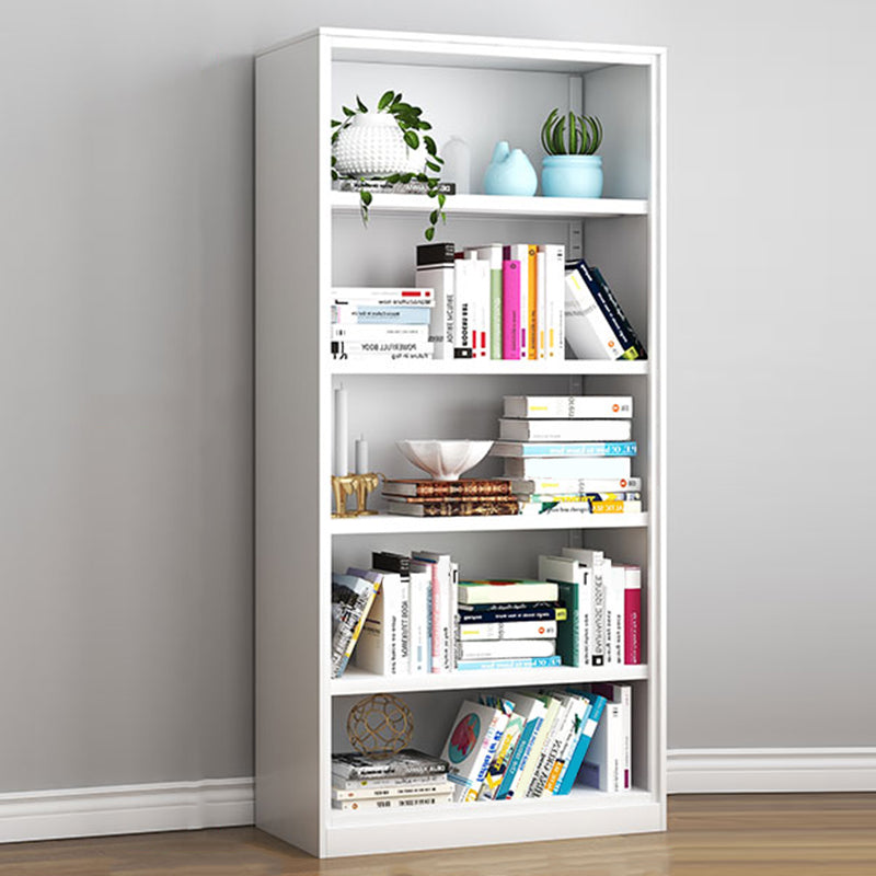 Modern Iron Bookcase, Geometric Bookshelf for Any Room, 13" W 21.7"L x 13"W x 54.3"H White Clearhalo 'Bookcases' 'furn' 'furn_bookcases' 'Furniture' 'Office Furniture' 5390214