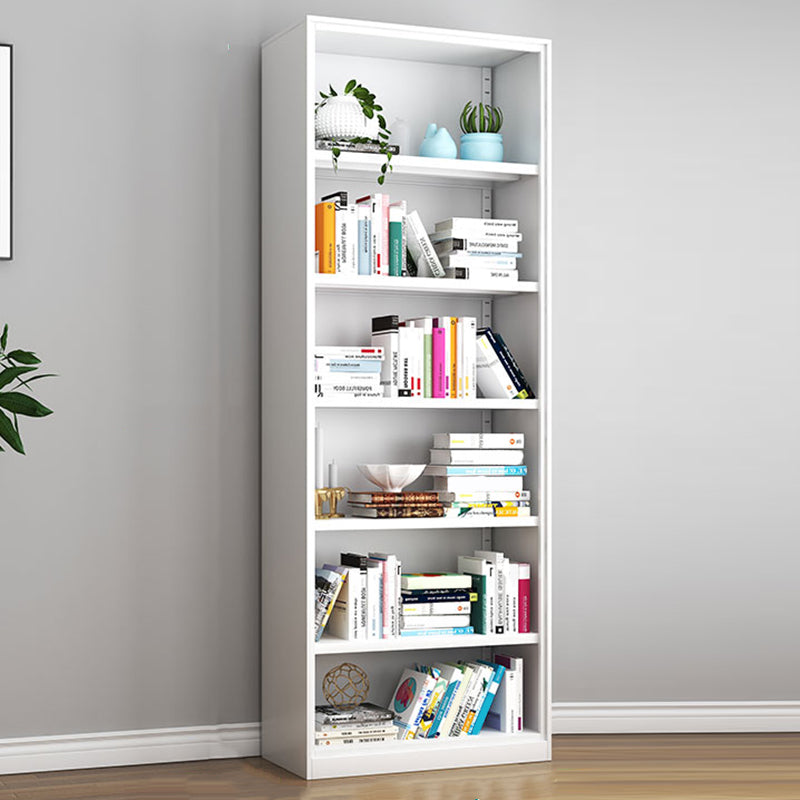 Modern Iron Bookcase, Geometric Bookshelf for Any Room, 13" W 25.6"L x 13"W x 70.9"H White Clearhalo 'Bookcases' 'furn' 'furn_bookcases' 'Furniture' 'Office Furniture' 5390219