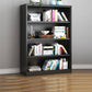 Modern Iron Bookcase, Geometric Bookshelf for Any Room, 13" W 33.5"L x 13"W x 46.9"H Black Clearhalo 'Bookcases' 'furn' 'furn_bookcases' 'Furniture' 'Office Furniture' 5390221