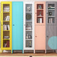 71"H Closed Metal Bookshelf Nordic Home Office Rectangular Bookcase Clearhalo 'Bookcases' 'furn' 'furn_bookcases' 'Furniture' 'Office Furniture' 5390233