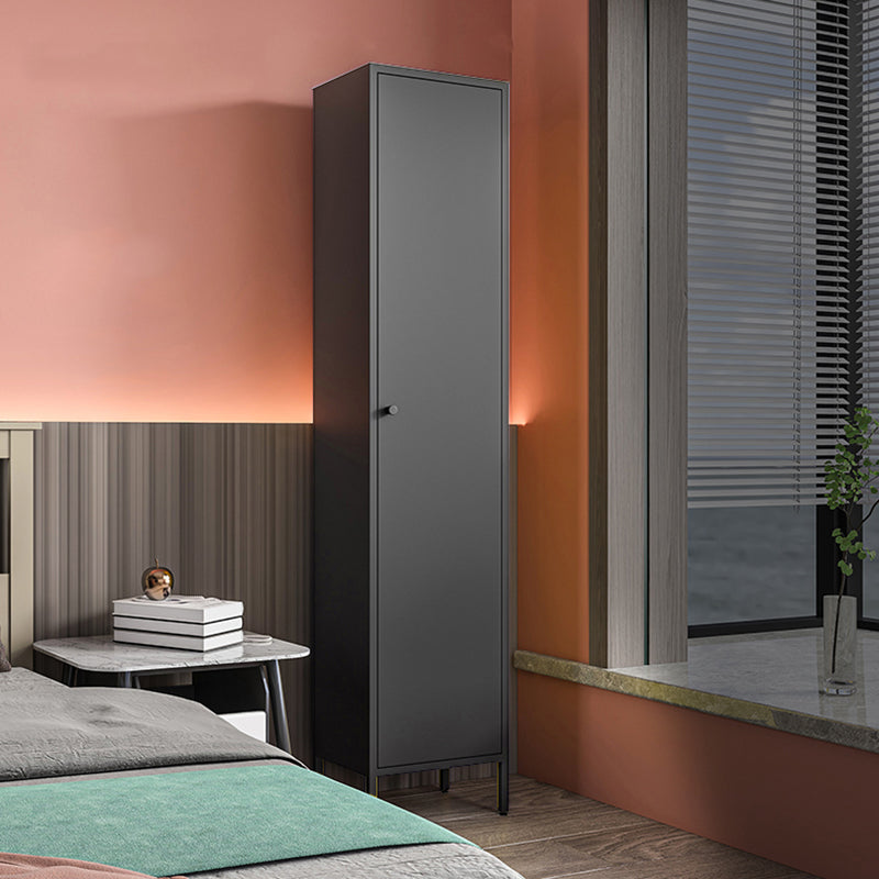 71"H Closed Metal Bookshelf Nordic Home Office Rectangular Bookcase Black Metal Clearhalo 'Bookcases' 'furn' 'furn_bookcases' 'Furniture' 'Office Furniture' 5390243