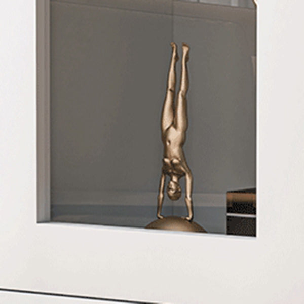 71"H Closed Metal Bookshelf Nordic Home Office Rectangular Bookcase Clearhalo 'Bookcases' 'furn' 'furn_bookcases' 'Furniture' 'Office Furniture' 5390246