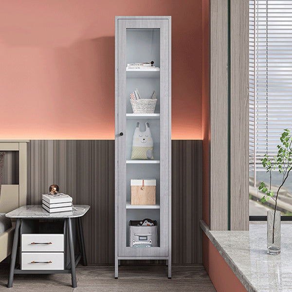 71"H Closed Metal Bookshelf Nordic Home Office Rectangular Bookcase Clearhalo 'Bookcases' 'furn' 'furn_bookcases' 'Furniture' 'Office Furniture' 5390249