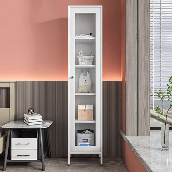 71"H Closed Metal Bookshelf Nordic Home Office Rectangular Bookcase Clearhalo 'Bookcases' 'furn' 'furn_bookcases' 'Furniture' 'Office Furniture' 5390256