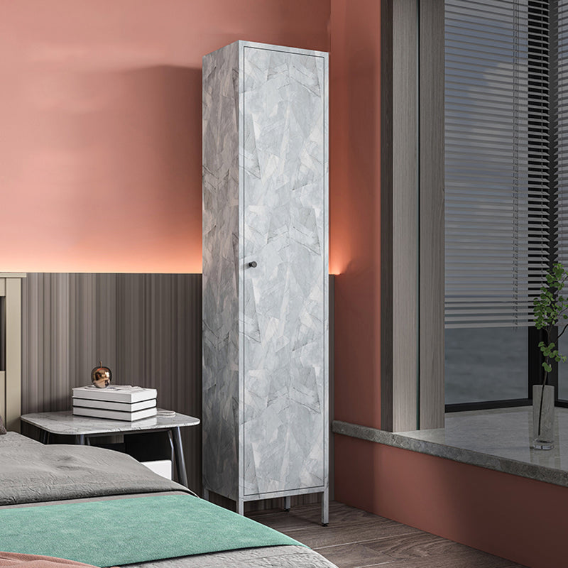 71"H Closed Metal Bookshelf Nordic Home Office Rectangular Bookcase Grey Metal Clearhalo 'Bookcases' 'furn' 'furn_bookcases' 'Furniture' 'Office Furniture' 5390257