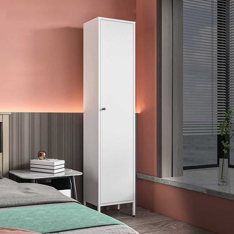 71"H Closed Metal Bookshelf Nordic Home Office Rectangular Bookcase White Metal Clearhalo 'Bookcases' 'furn' 'furn_bookcases' 'Furniture' 'Office Furniture' 5390260