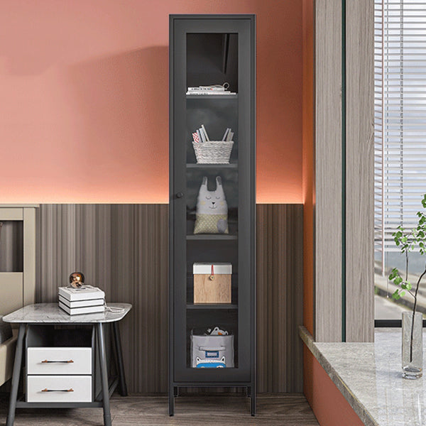 71"H Closed Metal Bookshelf Nordic Home Office Rectangular Bookcase Clearhalo 'Bookcases' 'furn' 'furn_bookcases' 'Furniture' 'Office Furniture' 5390262