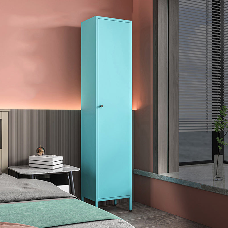 71"H Closed Metal Bookshelf Nordic Home Office Rectangular Bookcase Blue Metal Clearhalo 'Bookcases' 'furn' 'furn_bookcases' 'Furniture' 'Office Furniture' 5390264