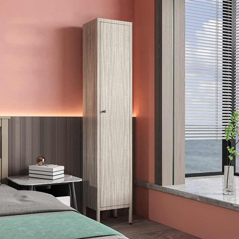 71"H Closed Metal Bookshelf Nordic Home Office Rectangular Bookcase Natural Metal Clearhalo 'Bookcases' 'furn' 'furn_bookcases' 'Furniture' 'Office Furniture' 5390266