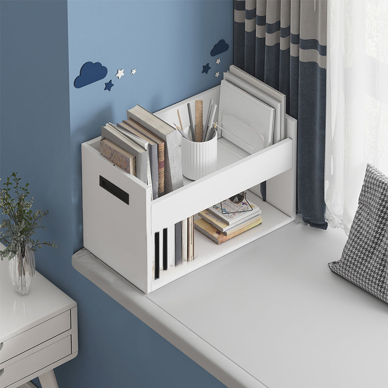 Modern Style Wood Bookshelf Closed Back Bookcase for Home Office