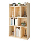 Modern Closed Back Wood Book Shelf Natural 8"W Home Bookcase