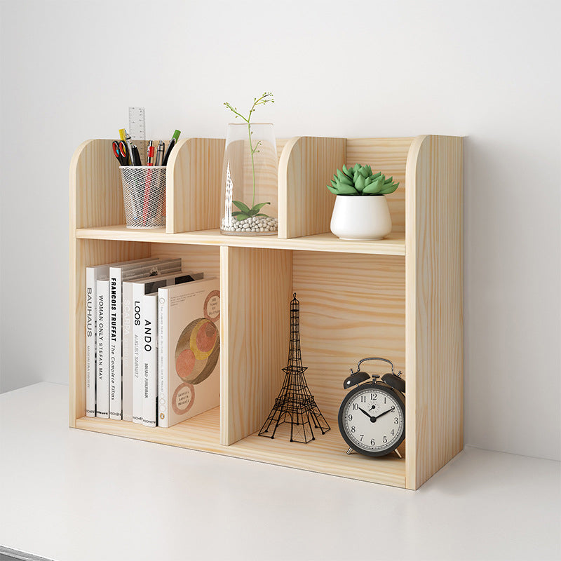 Modern Closed Back Wood Book Shelf Natural 8"W Home Bookcase