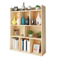 Modern Closed Back Wood Book Shelf Natural 8"W Home Bookcase