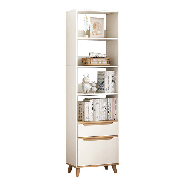 Open Back Bookcase Contemporary Engineer Wood Bookshelf for Home Office