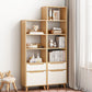 Open Back Bookcase Contemporary Engineer Wood Bookshelf for Home Office