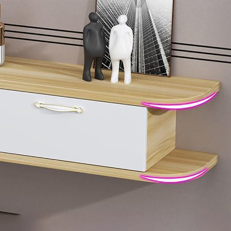 Contemporary Style TV Stand Faux Wood Wall-mounted TV Cabinet with 2 Doors Clearhalo 'furn' 'furn_tv_stands_entertainment_centers' 'Furniture' 'Living Room Furniture' 'TV Stands & Entertainment Centers' 'TV Stands & Media Storage Furniture' 'tv_stands_entertainment_centers' 5390489
