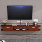 Contemporary Style TV Stand Faux Wood Wall-mounted TV Cabinet with 2 Doors Red Brown Clearhalo 'furn' 'furn_tv_stands_entertainment_centers' 'Furniture' 'Living Room Furniture' 'TV Stands & Entertainment Centers' 'TV Stands & Media Storage Furniture' 'tv_stands_entertainment_centers' 5390491