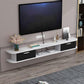Contemporary Style TV Stand Faux Wood Wall-mounted TV Cabinet with 2 Doors White-Black Clearhalo 'furn' 'furn_tv_stands_entertainment_centers' 'Furniture' 'Living Room Furniture' 'TV Stands & Entertainment Centers' 'TV Stands & Media Storage Furniture' 'tv_stands_entertainment_centers' 5390493