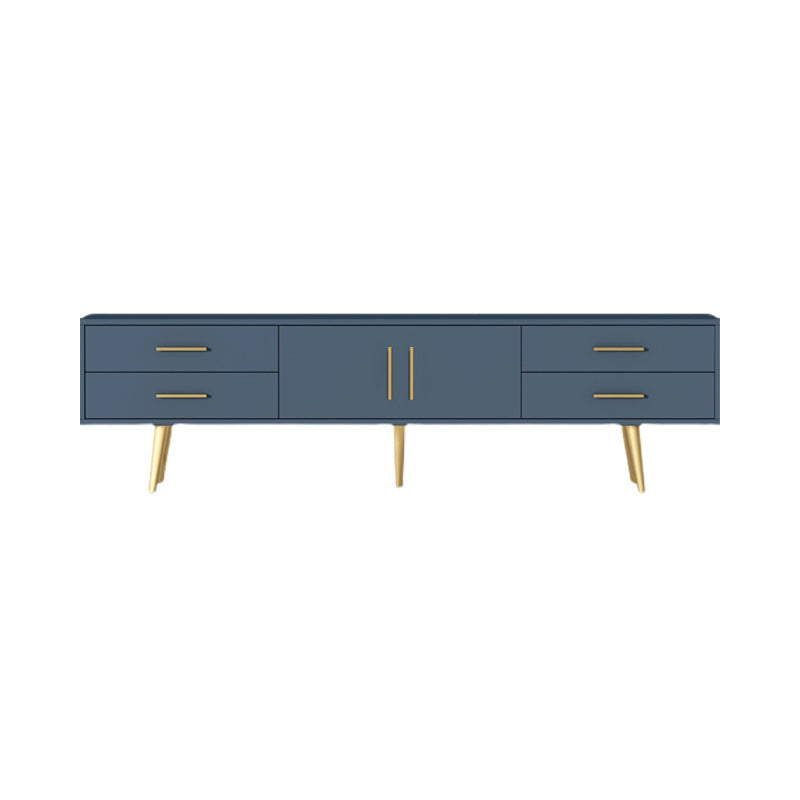 Soporte multimedia para TV de madera de ingeniería escandinava Consola multimedia con acabado mate y cajones