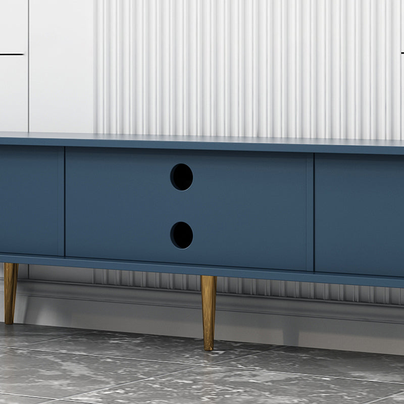 Soporte multimedia para TV de madera de ingeniería escandinava Consola multimedia con acabado mate y cajones