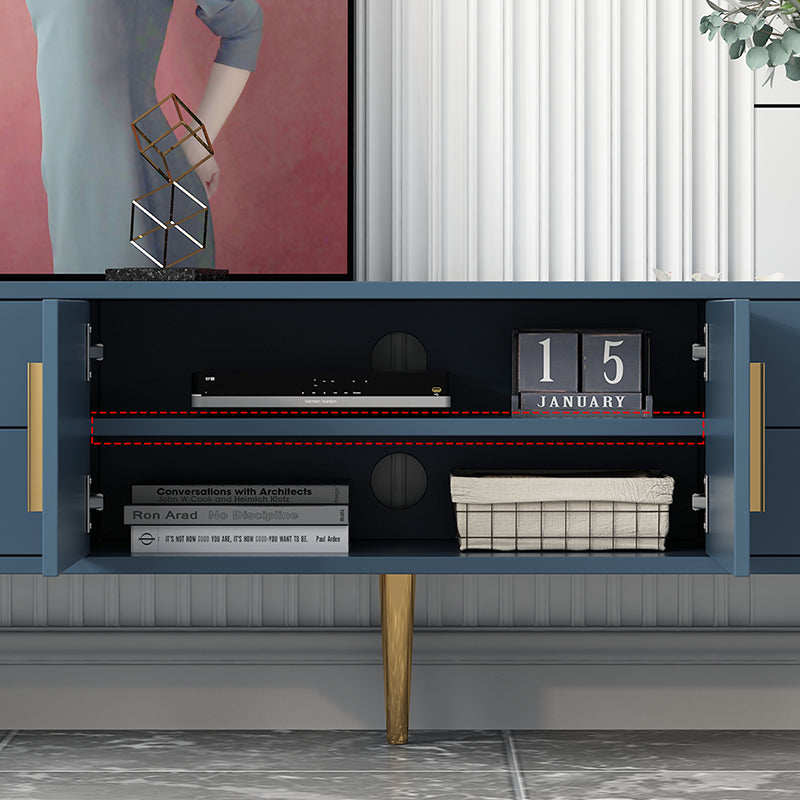 Soporte multimedia para TV de madera de ingeniería escandinava Consola multimedia con acabado mate y cajones