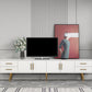 Soporte multimedia para TV de madera de ingeniería escandinava Consola multimedia con acabado mate y cajones