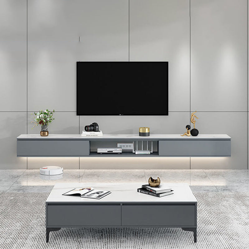 Contemporary Style TV Stand Wall-mounted Enclosed Storage TV Console Clearhalo 'furn' 'furn_tv_stands_entertainment_centers' 'Furniture' 'Living Room Furniture' 'TV Stands & Entertainment Centers' 'TV Stands & Media Storage Furniture' 'tv_stands_entertainment_centers' 5390557