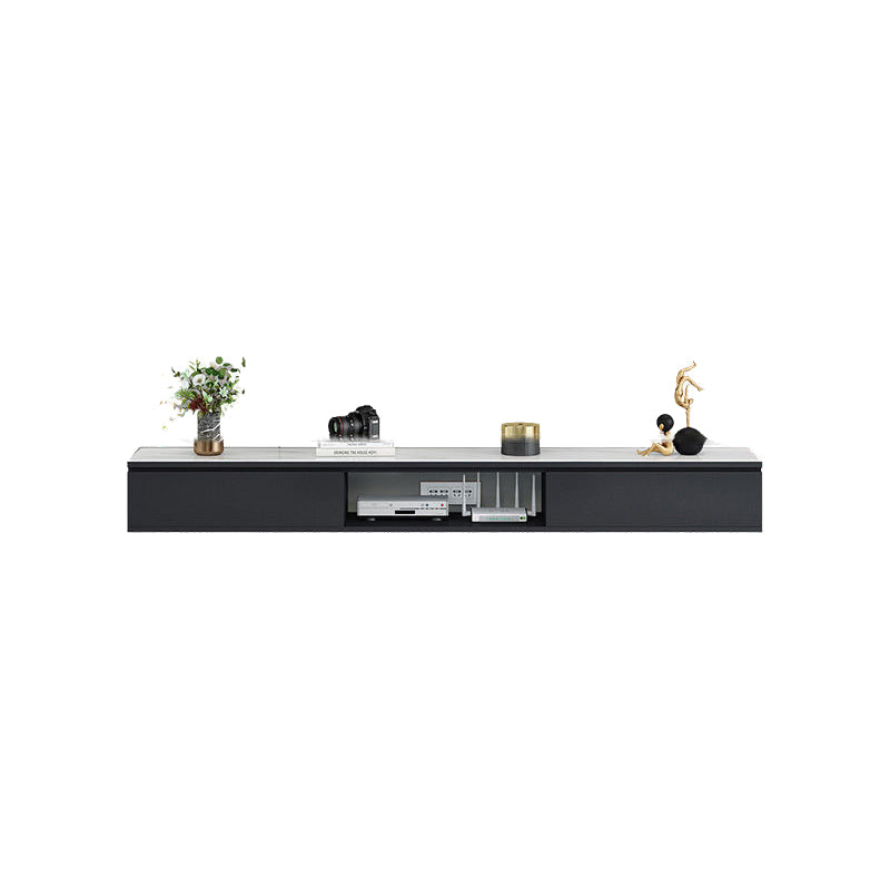 Contemporary Style TV Stand Wall-mounted Enclosed Storage TV Console Black White Clearhalo 'furn' 'furn_tv_stands_entertainment_centers' 'Furniture' 'Living Room Furniture' 'TV Stands & Entertainment Centers' 'TV Stands & Media Storage Furniture' 'tv_stands_entertainment_centers' 5390559