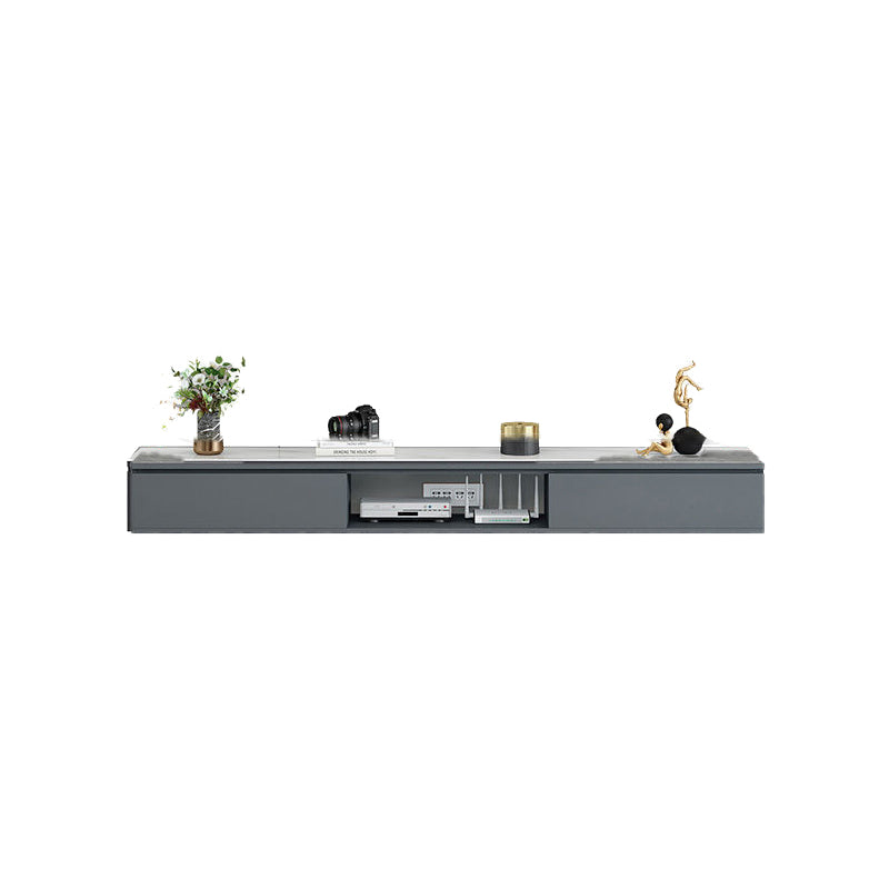 Contemporary Style TV Stand Wall-mounted Enclosed Storage TV Console White-Gray Clearhalo 'furn' 'furn_tv_stands_entertainment_centers' 'Furniture' 'Living Room Furniture' 'TV Stands & Entertainment Centers' 'TV Stands & Media Storage Furniture' 'tv_stands_entertainment_centers' 5390563