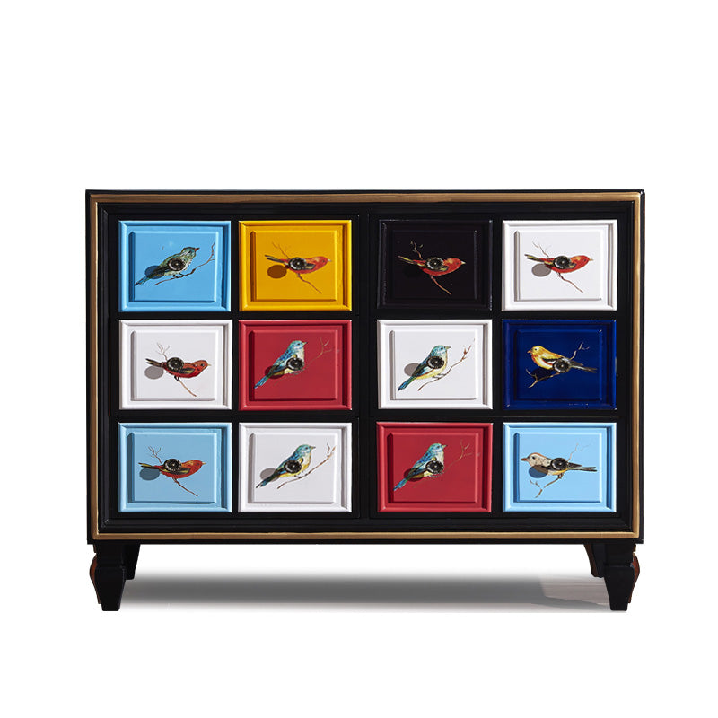 American Retro Storage Chest Solid Wood Storage Chest Dresser for Bedroom 47"L x 17"W x 35"H Antique Blue Clearhalo 'Bedroom Furniture' 'Dressers & Chests' 'dressers_chests' 'furn' 'furn_dressers_chests' 'Furniture' 5390652