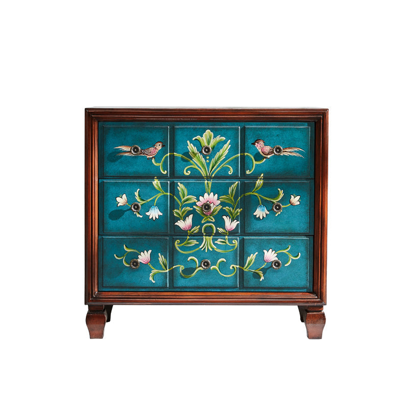 American Retro Storage Chest Solid Wood Storage Chest Dresser for Bedroom 35"L x 16.5"W x 35"H Blue Clearhalo 'Bedroom Furniture' 'Dressers & Chests' 'dressers_chests' 'furn' 'furn_dressers_chests' 'Furniture' 5390657