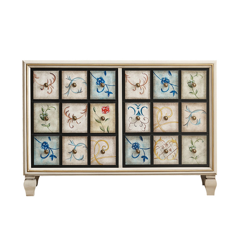 American Retro Storage Chest Solid Wood Storage Chest Dresser for Bedroom 49"L x 18"W x 35"H White Clearhalo 'Bedroom Furniture' 'Dressers & Chests' 'dressers_chests' 'furn' 'furn_dressers_chests' 'Furniture' 5390660