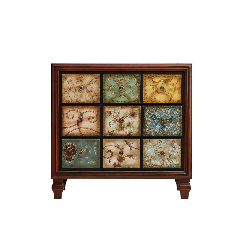 American Retro Storage Chest Solid Wood Storage Chest Dresser for Bedroom 35"L x 16.5"W x 35"H Brown Clearhalo 'Bedroom Furniture' 'Dressers & Chests' 'dressers_chests' 'furn' 'furn_dressers_chests' 'Furniture' 5390661