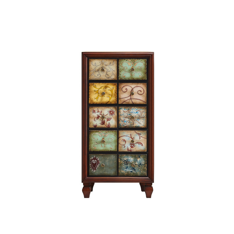 American Retro Storage Chest Solid Wood Storage Chest Dresser for Bedroom 24"L x 16.5"W x 47"H Brown Clearhalo 'Bedroom Furniture' 'Dressers & Chests' 'dressers_chests' 'furn' 'furn_dressers_chests' 'Furniture' 5390664